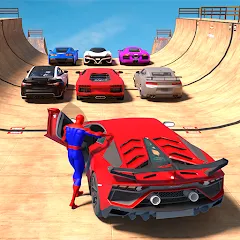 Download Superhero Car: Mega Ramp Games [MOD Unlimited money] latest version 2.5.6 for Android