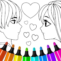 Download Valentines love coloring book [MOD Unlimited coins] latest version 0.7.5 for Android