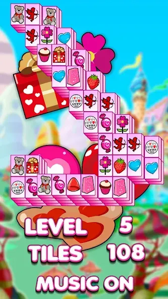 Lovely Mahjong [МОД: Деньги, Монеты и Меню MOD] Screenshot 1