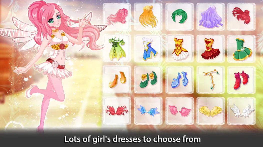 Dress Up Angel Anime Girl Game [МОД: Деньги, Монеты и Меню MOD] Screenshot 1
