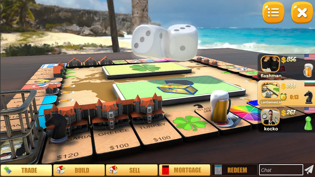 Rento - Dice Board Game Online [МОД: Деньги, Монеты и Меню MOD] Screenshot 1
