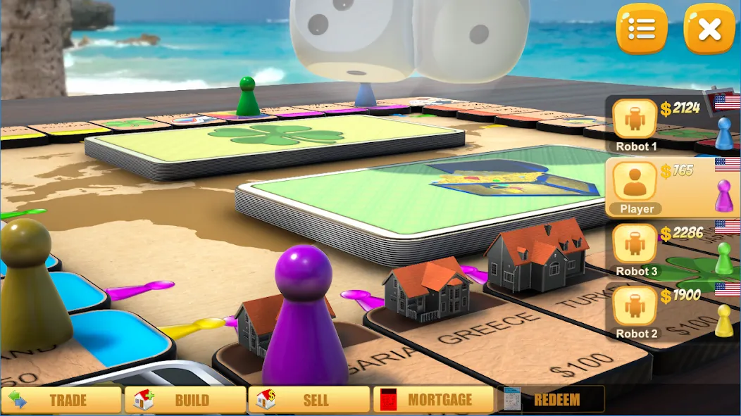 Rento - Dice Board Game Online [МОД: Деньги, Монеты и Меню MOD] Screenshot 2