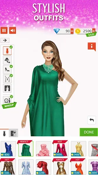Fashion Stylist: Dress Up Game [МОД: Все открыто, Дополнительные деньги и Меню MOD] Screenshot 2