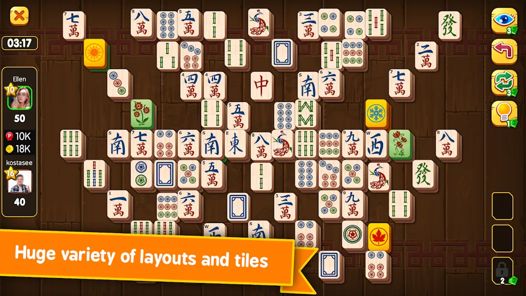 Mahjong Duels (Маджонг Дуэли) [МОД: Все открыто, Дополнительные деньги и Меню MOD] Screenshot 1