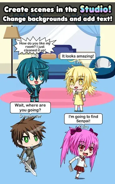 Pocket Chibi - Anime Dress Up (Покет Чиби) [МОД: Много монет, Открытые уровни и Мега MOD] Screenshot 3
