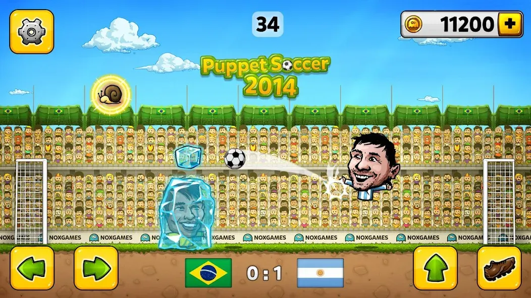 Puppet Soccer - Football [МОД: Деньги, Монеты и Меню MOD] Screenshot 1