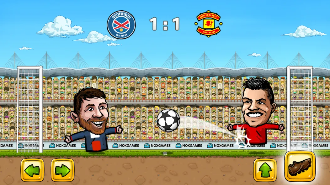 Puppet Soccer: Champs League (Паппет Соккер) [МОД: Много монет, Открытые уровни и Мега MOD] Screenshot 2