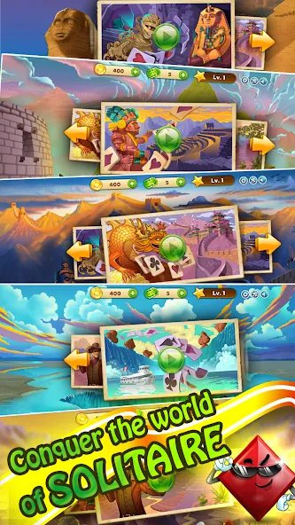 Solitaire Journey (Солитер Джорни) [МОД: Много монет, Открытые уровни и Мега MOD] Screenshot 2