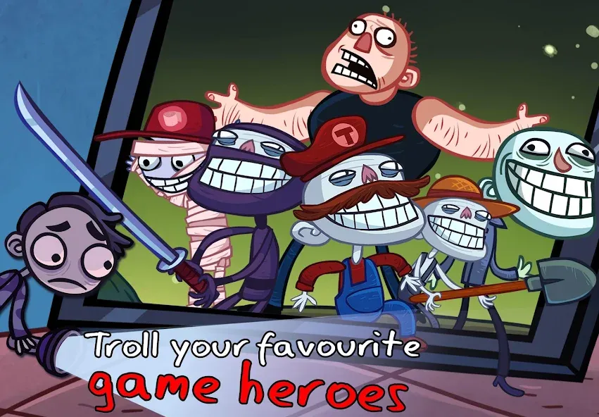 Troll Face Quest: Video Games (Тролл Фейс Квест Видеоигры) [МОД: Бесконечные деньги, Монеты и Мега MOD] Screenshot 2