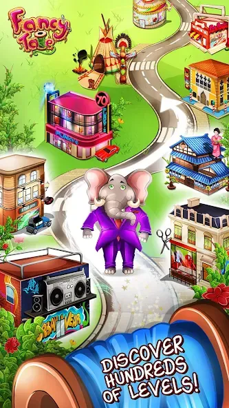 Fancy Tale:Fashion Puzzle Game (Фэнси Тейл) [МОД: Меню, Бесконечные монеты и Открытые уровни] Screenshot 4