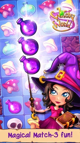 Witchy World (Уитчи Ворлд) [МОД: Много монет, Открытые уровни и Мега MOD] Screenshot 1