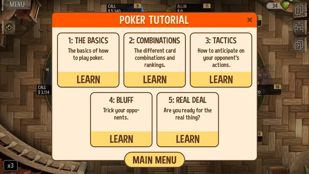 Learn Poker - How to Play [МОД: Много денег, Монет и Все открыто] Screenshot 3