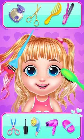 Baby Girl Caring Pinky Style (Беби Грл Керинг Пинки Стайл) [МОД: Деньги, Монеты и Меню MOD] Screenshot 3