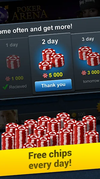Poker Arena: texas holdem game (Покер Арена) [МОД: Меню, Бесконечные монеты и Открытые уровни] Screenshot 2
