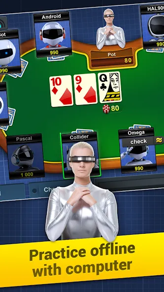 Poker Arena: texas holdem game (Покер Арена) [МОД: Меню, Бесконечные монеты и Открытые уровни] Screenshot 5