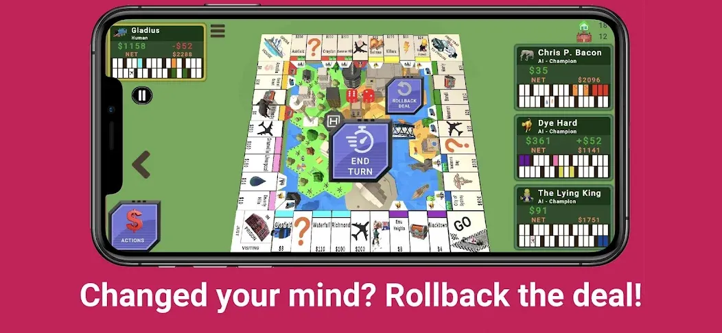 Quadropoly - Monopolist Tycoon [МОД: Меню, Бесконечные монеты и Открытые уровни] Screenshot 4