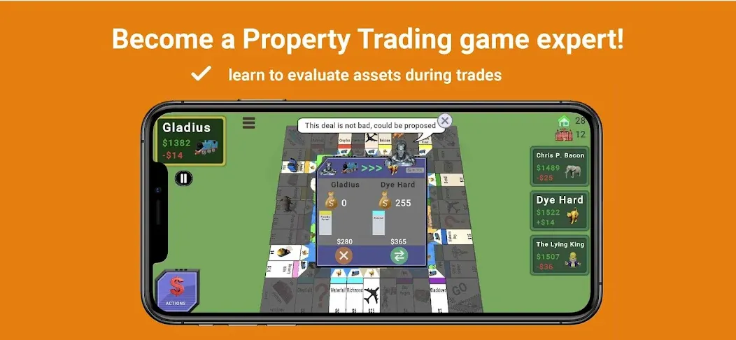 Quadropoly - Monopolist Tycoon [МОД: Меню, Бесконечные монеты и Открытые уровни] Screenshot 5
