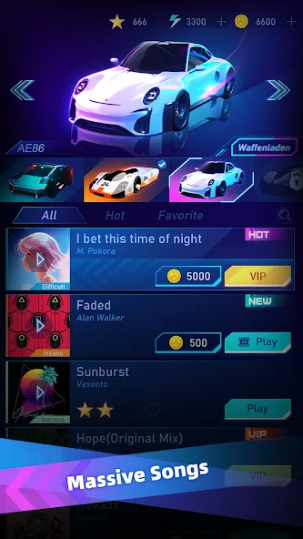 Music Racing GT: EDM & Cars (Музыка Гонок ГТ) [МОД: Деньги, Монеты и Меню MOD] Screenshot 2