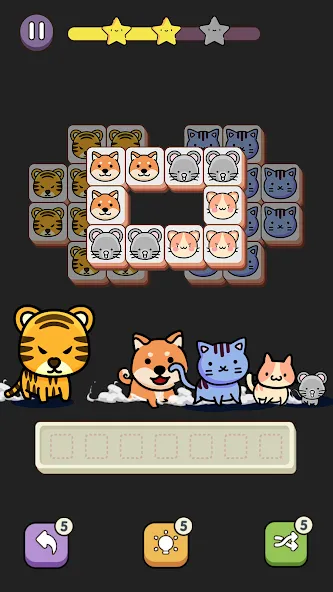 Match 3 Animal - Zen Puzzle (Матч 3 Животное) [МОД: Меню, Бесконечные монеты и Открытые уровни] Screenshot 2