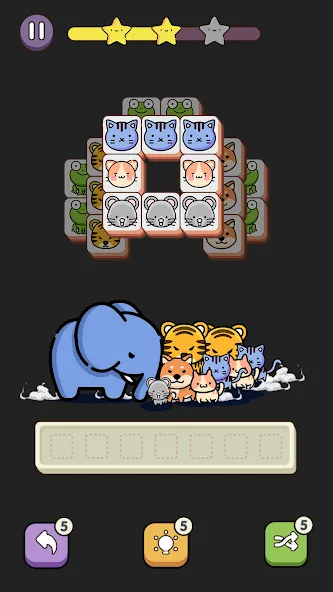 Match 3 Animal - Zen Puzzle (Матч 3 Животное) [МОД: Меню, Бесконечные монеты и Открытые уровни] Screenshot 4