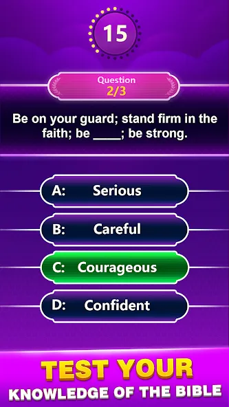 Bible Trivia - Word Quiz Game (Библейская викторина) [МОД: Деньги, Монеты и Меню MOD] Screenshot 3