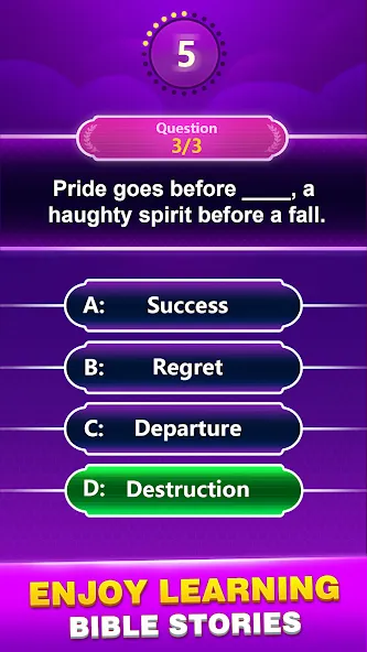 Bible Trivia - Word Quiz Game (Библейская викторина) [МОД: Деньги, Монеты и Меню MOD] Screenshot 4
