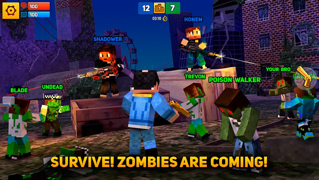 Block City Wars: Pixel Shooter (Блок Сити Варс) [МОД: Бесконечные деньги, Монеты и Мега MOD] Screenshot 4
