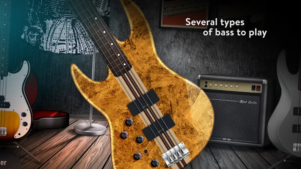 Real Bass: bass guitar (Риал Басс) [МОД: Все открыто, Дополнительные деньги и Меню MOD] Screenshot 3