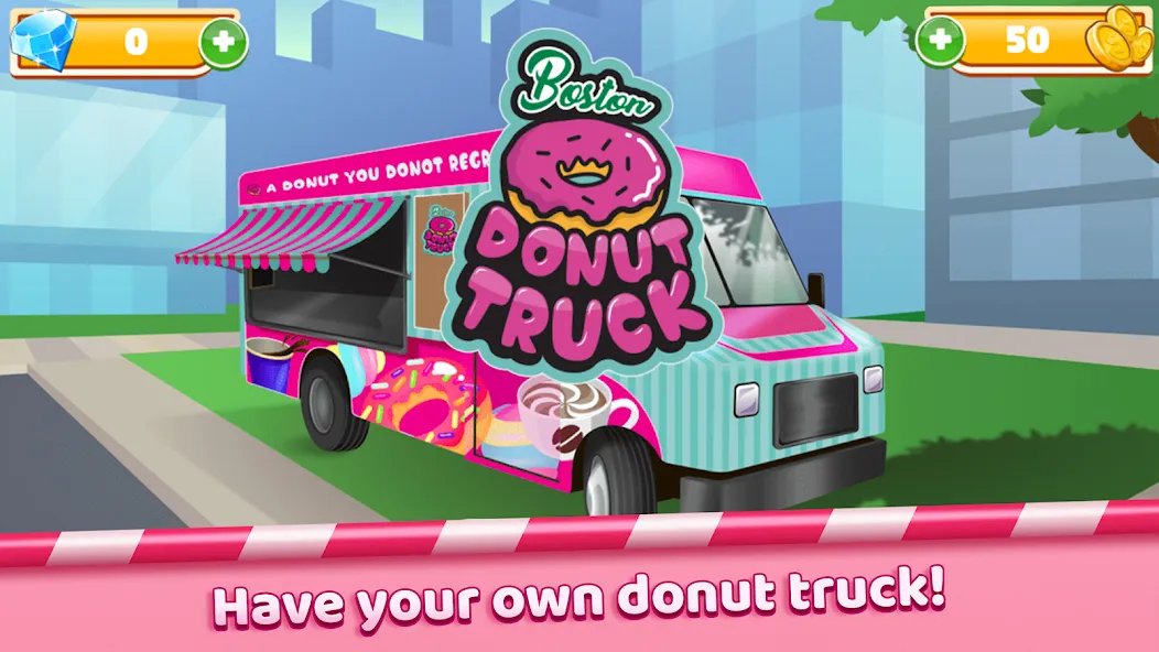 Boston Donut Truck: Food Game (Бостонский Донат Трак) [МОД: Деньги, Монеты и Меню MOD] Screenshot 1