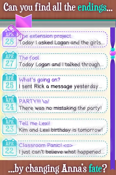 Dear Diary: Interactive Story (Дир Дайри) [МОД: Меню, Бесконечные монеты и Открытые уровни] Screenshot 4