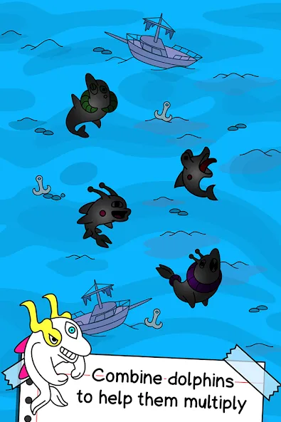 Dolphin Evolution: Idle Mutant (Дольфин эволюшн) [МОД: Много денег, Монет и Все открыто] Screenshot 3