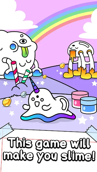 Slime Evolution: Merge ASMR (Слайм Эволюция) [МОД: Деньги, Монеты и Меню MOD] Screenshot 1