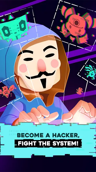 Hacking Hero: Hacker Clicker (Хакинг герой) [МОД: Деньги, Монеты и Меню MOD] Screenshot 1