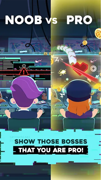 Hacking Hero: Hacker Clicker (Хакинг герой) [МОД: Деньги, Монеты и Меню MOD] Screenshot 5