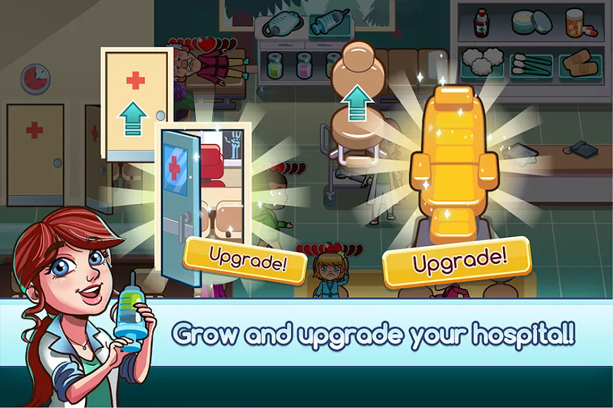 Hospital Dash Tycoon Simulator (Хоспиталь Даш Тайкун Симулятор) [МОД: Деньги, Монеты и Меню MOD] Screenshot 4