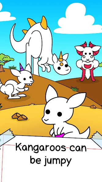 Kangaroo Evolution: Simulator (Кенгуру Эволюция) [МОД: Много монет, Открытые уровни и Мега MOD] Screenshot 1