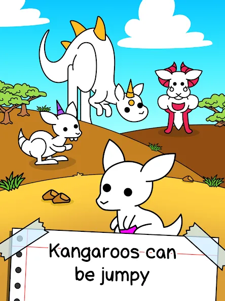 Kangaroo Evolution: Simulator (Кенгуру Эволюция) [МОД: Много монет, Открытые уровни и Мега MOD] Screenshot 5