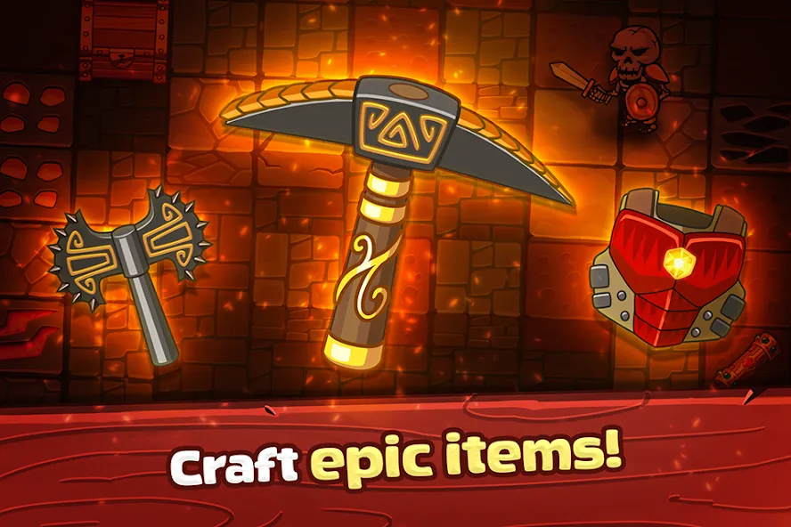 Mine Quest: Battle Dungeon RPG (Майн Квест) [МОД: Деньги, Монеты и Меню MOD] Screenshot 2