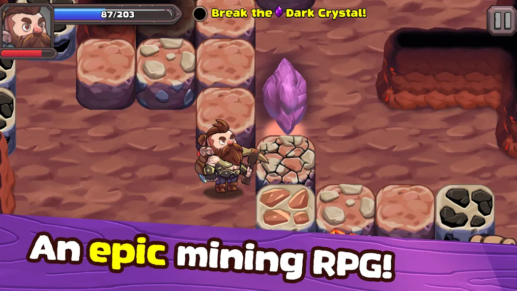 Mine Quest 2: RPG Mining Game (Мине Квест 2) [МОД: Бесконечные деньги, Монеты и Мега MOD] Screenshot 1