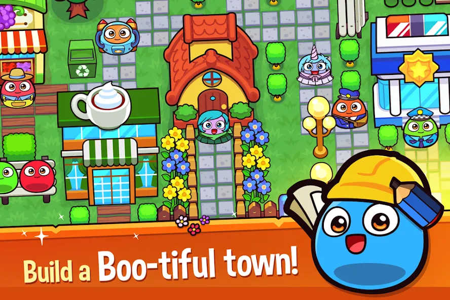 My Boo Town: City Builder Game (Май Бу Таун) [МОД: Много денег, Монет и Все открыто] Screenshot 2