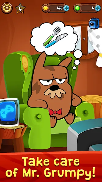 My Grumpy: Funny Virtual Pet (Май Грампи) [МОД: Меню, Бесконечные монеты и Открытые уровни] Screenshot 1