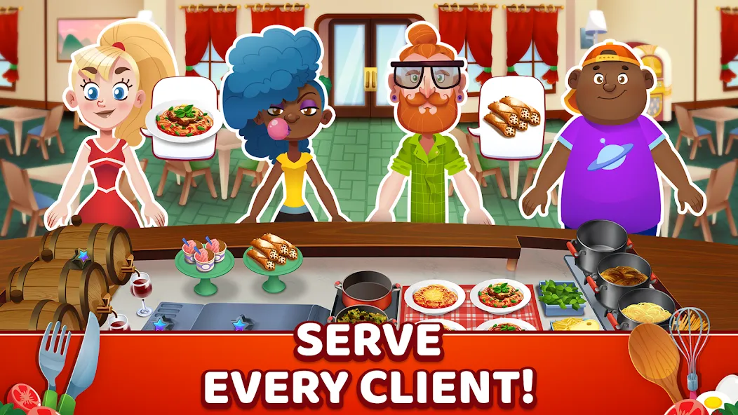 My Pasta Shop: Cooking Game (Мой Паста Шоп) [МОД: Все открыто, Дополнительные деньги и Меню MOD] Screenshot 2