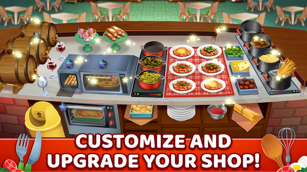 My Pasta Shop: Cooking Game (Мой Паста Шоп) [МОД: Все открыто, Дополнительные деньги и Меню MOD] Screenshot 4