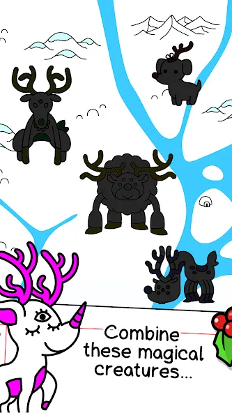 Reindeer Evolution: Idle Game (Рейндир Эволюция) [МОД: Много денег, Монет и Все открыто] Screenshot 3