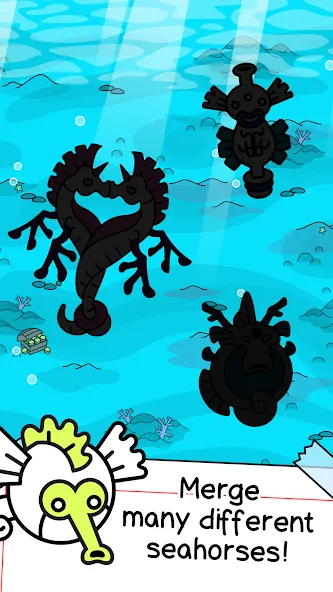 Seahorse Evolution: Sea Mutant (Сиходеволюция) [МОД: Деньги, Монеты и Меню MOD] Screenshot 3