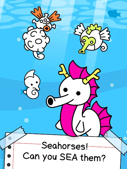 Seahorse Evolution: Sea Mutant (Сиходеволюция) [МОД: Деньги, Монеты и Меню MOD] Screenshot 5