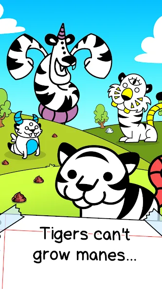 Tiger Evolution Idle Wild Cats (Тигровая эволюция дикие кошки) [МОД: Меню, Бесконечные монеты и Открытые уровни] Screenshot 1