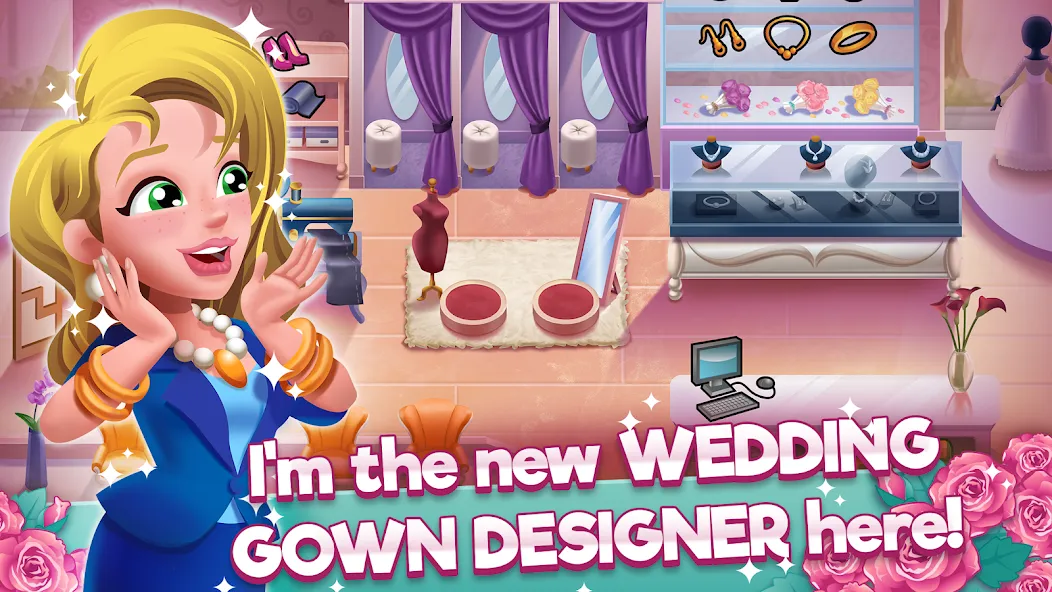 Wedding Salon Dash Bridal Shop (Свадебный салон Дэш Бутик невест) [МОД: Бесконечные деньги, Монеты и Мега MOD] Screenshot 1