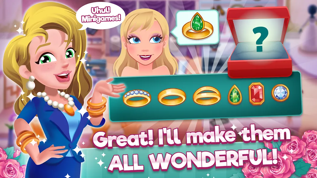 Wedding Salon Dash Bridal Shop (Свадебный салон Дэш Бутик невест) [МОД: Бесконечные деньги, Монеты и Мега MOD] Screenshot 3