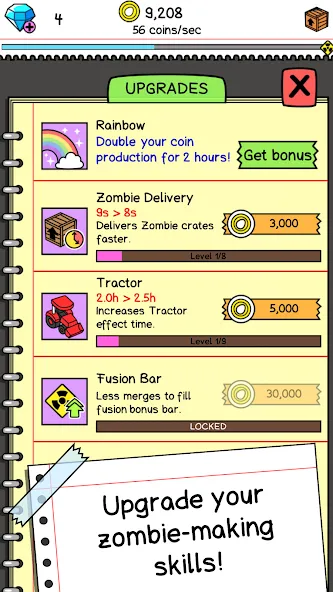 Zombie Evolution: Idle Game (Зомби Эволюция) [МОД: Все открыто, Дополнительные деньги и Меню MOD] Screenshot 4